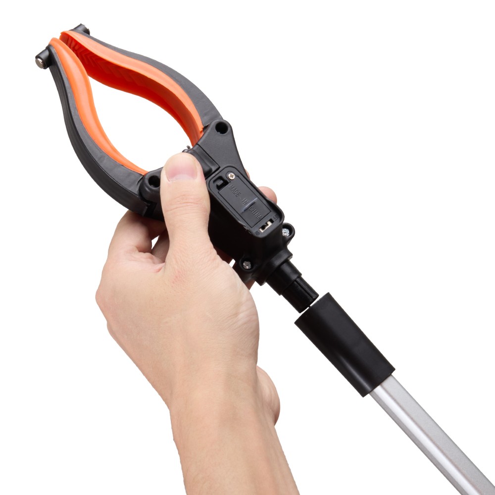 43" Foldable Reacher Grabber Tool with Rotating Head & Magnetic LED Light