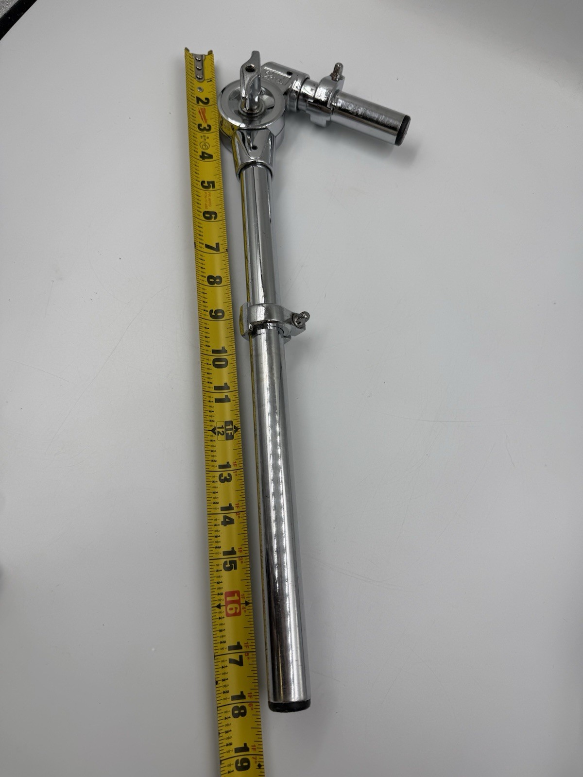 VTG Pearl Drum Tom Holder Mount Arm Chrome - 7/8" Diameter - Dual Memory Locks