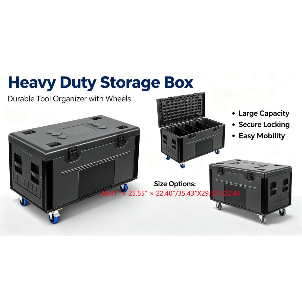 Cable Trunk ATA Road Case Heavy Duty Utility Road Trunk Flight Case with Wheels