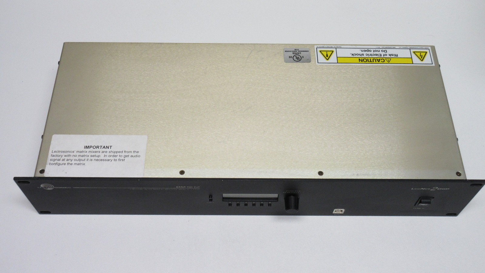 Lectrosonics DM1612 DSP Matrix Digital Automatic Mixer, Power ON and Menu VIDEO!