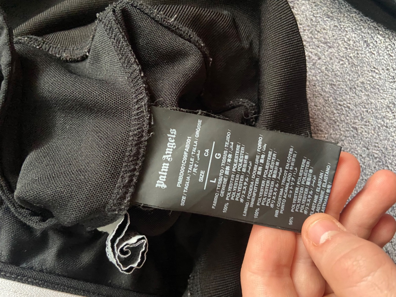 palm angels track jacket large