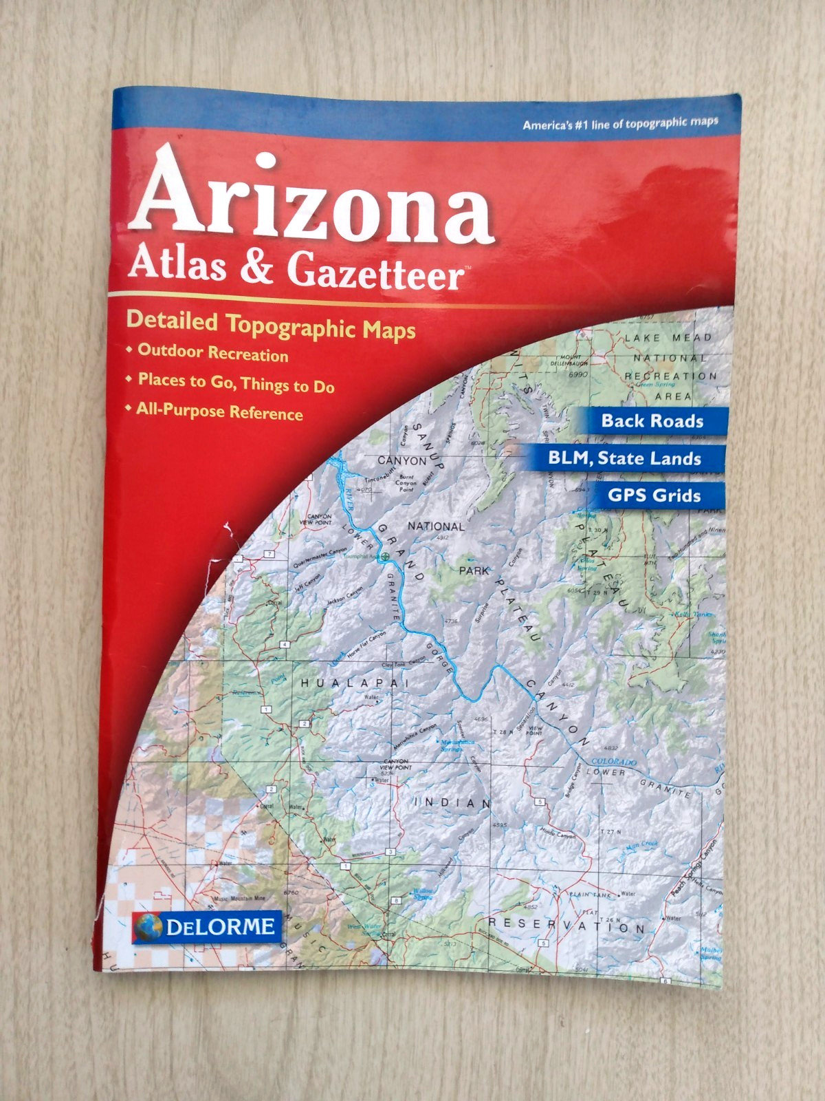 DeLorme Arizona Atlas & Gazetteer 2004 Detailed Topographic Maps Back Roads GPS