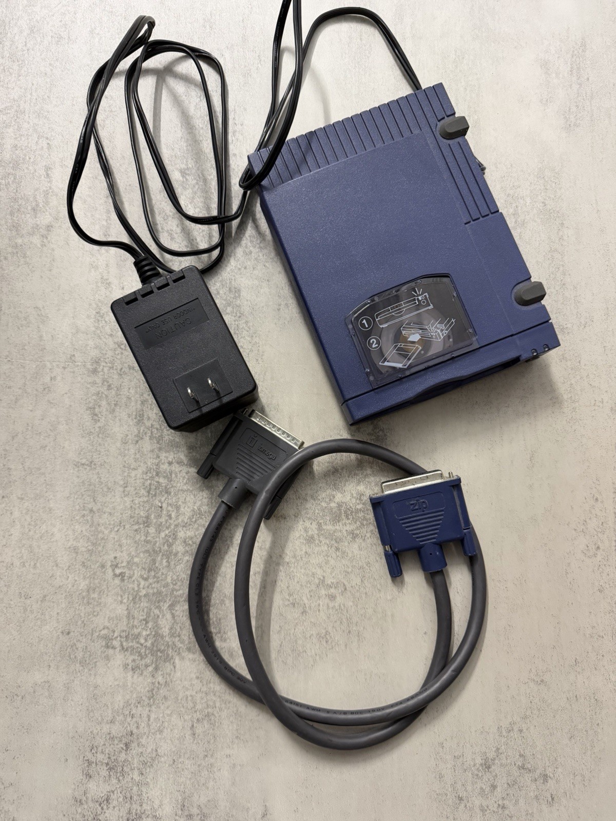 Iomega Zip Drive External Parallel Port with Cable and Power Supply