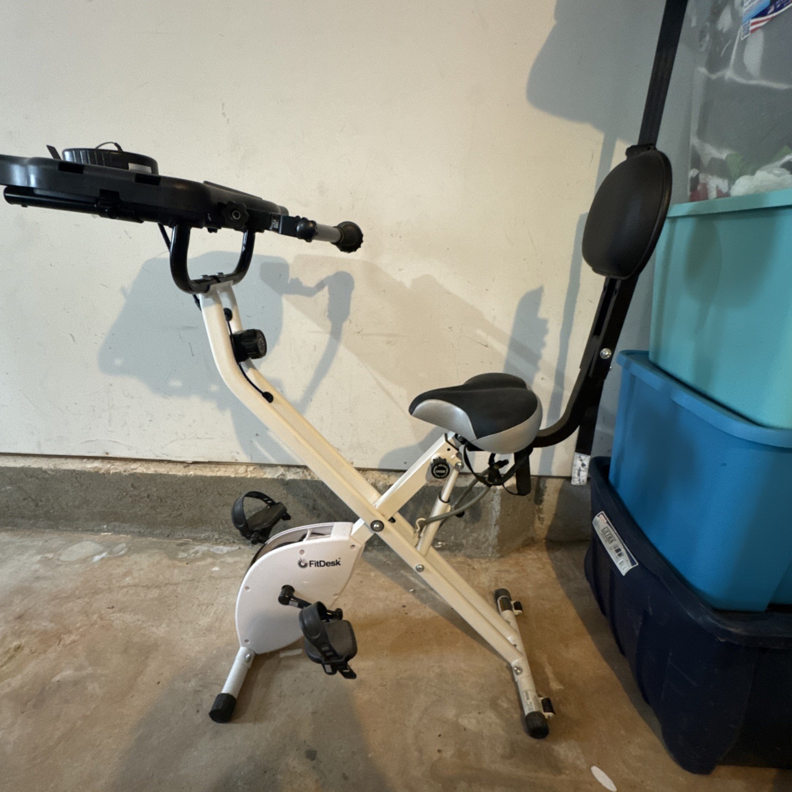 Standing Exercise Bike Desk 3.0 - Adjustable Height, Laptop Tray, 300 lbs