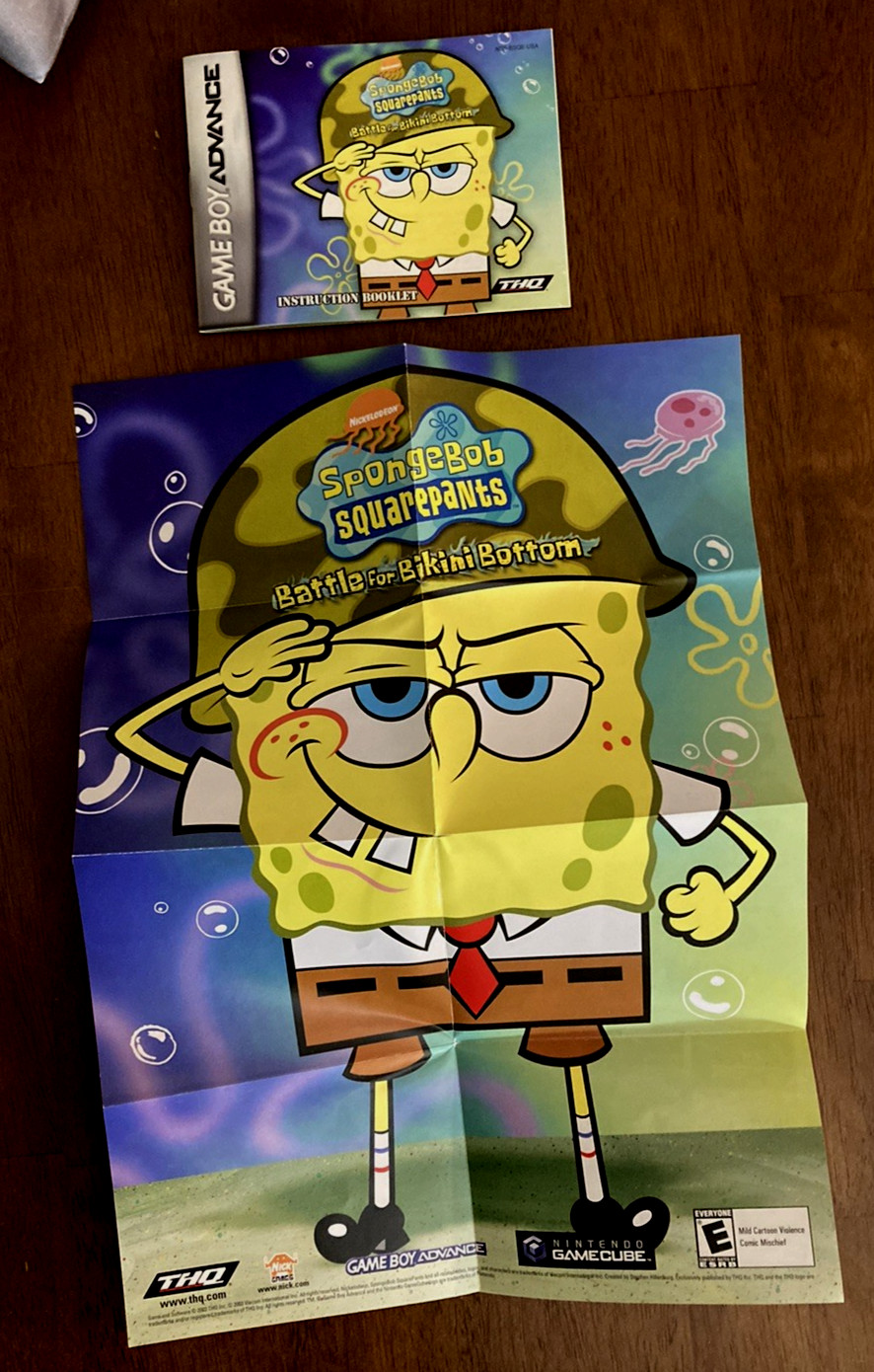SET OF 5 SpongeBob Gameboy Advance Instruction Booklets Inserts Posters Points