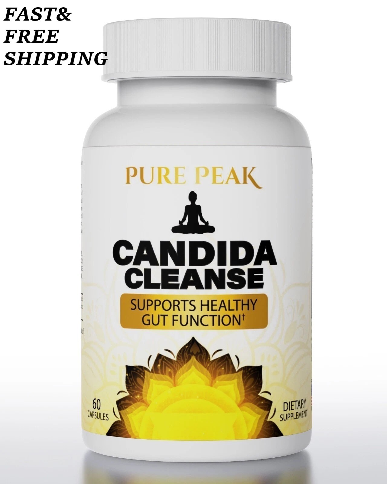 1-3 PCS Pure Peak Candida Cleanse-Boost Gut&Colon Health-60 Caps - for Men&Women
