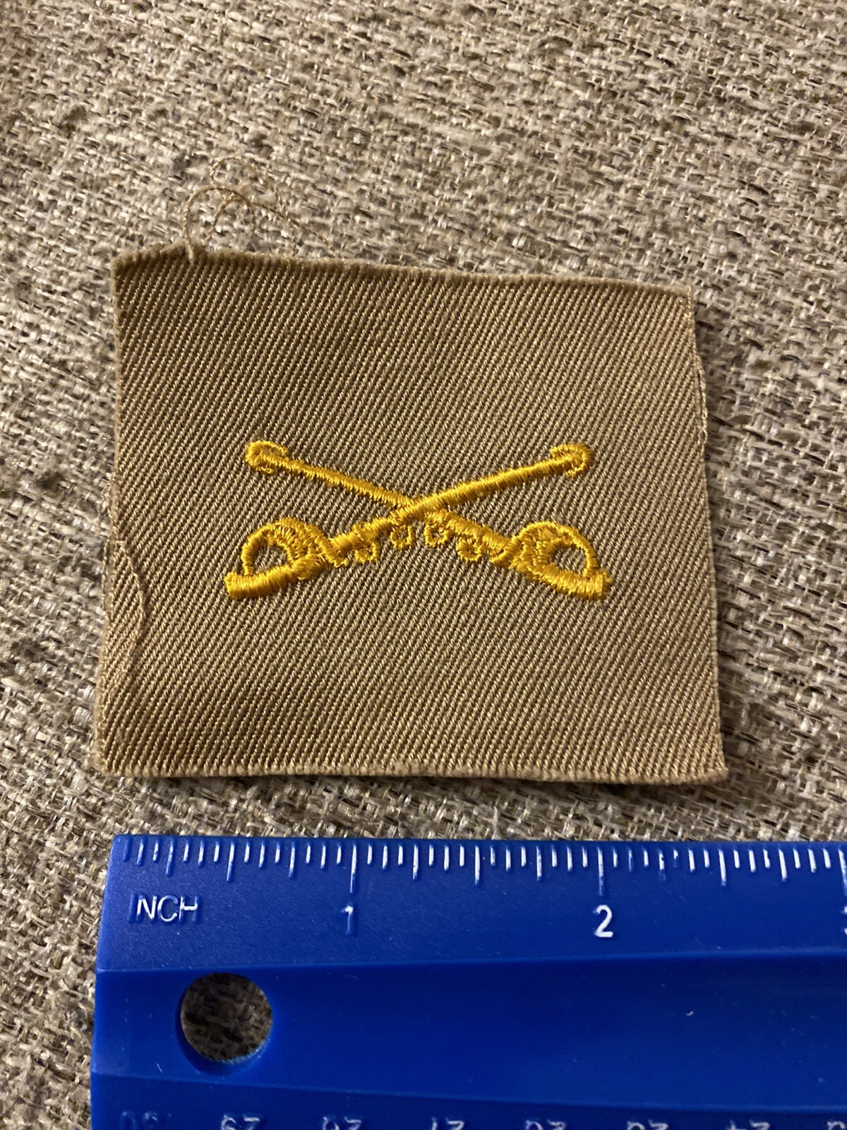 US ARMY Tan Eningeers Officer Uniform Patch WWII Era INV7335
