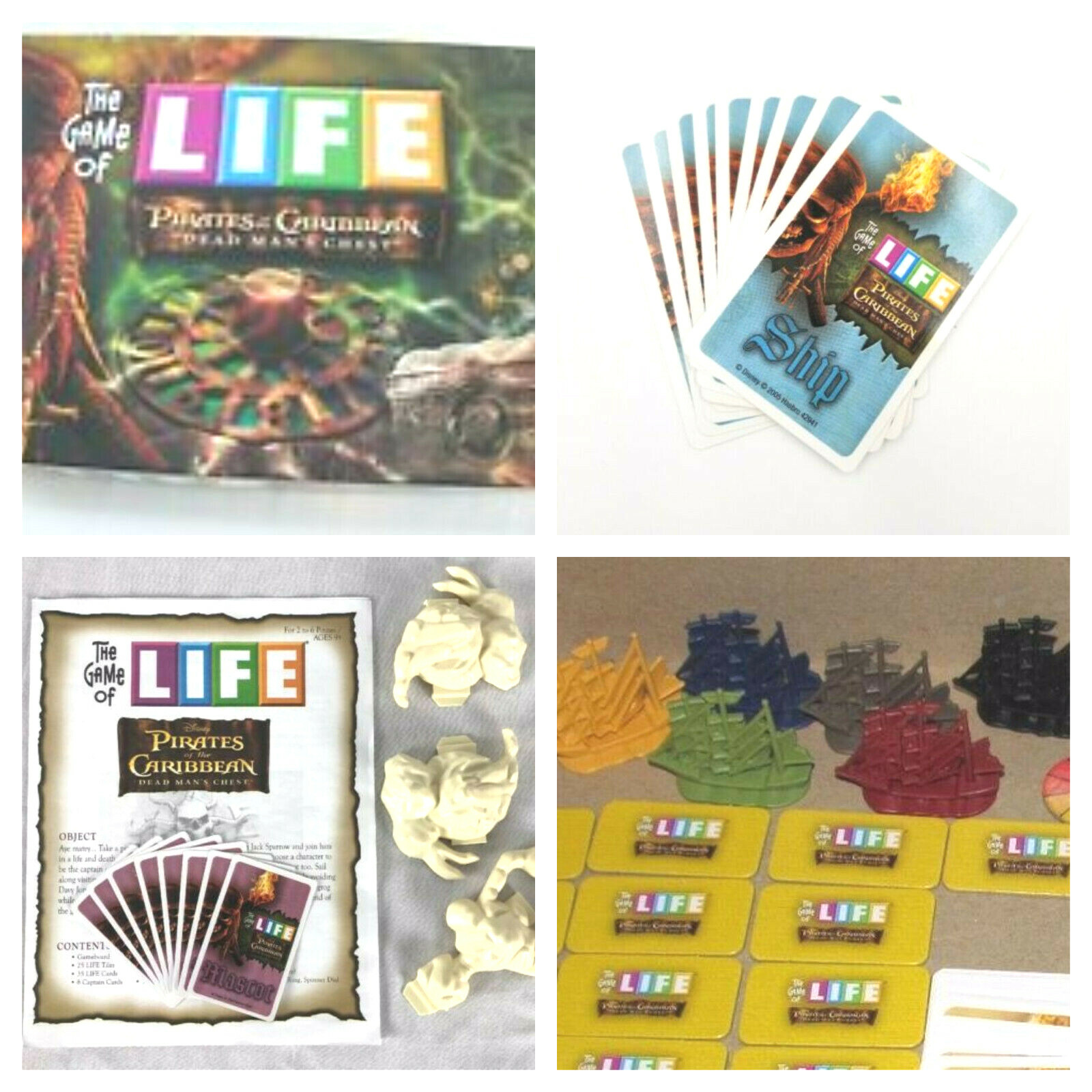 Game of Life Pirates of the Caribbean Dead Man's Chest 2005 Replacement Parts