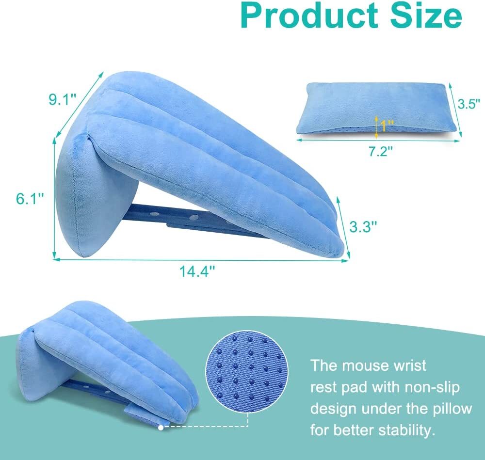 Arm Elevation Pillow Support Wedge with Mouse Wrist Pad Elevating Arm Medical