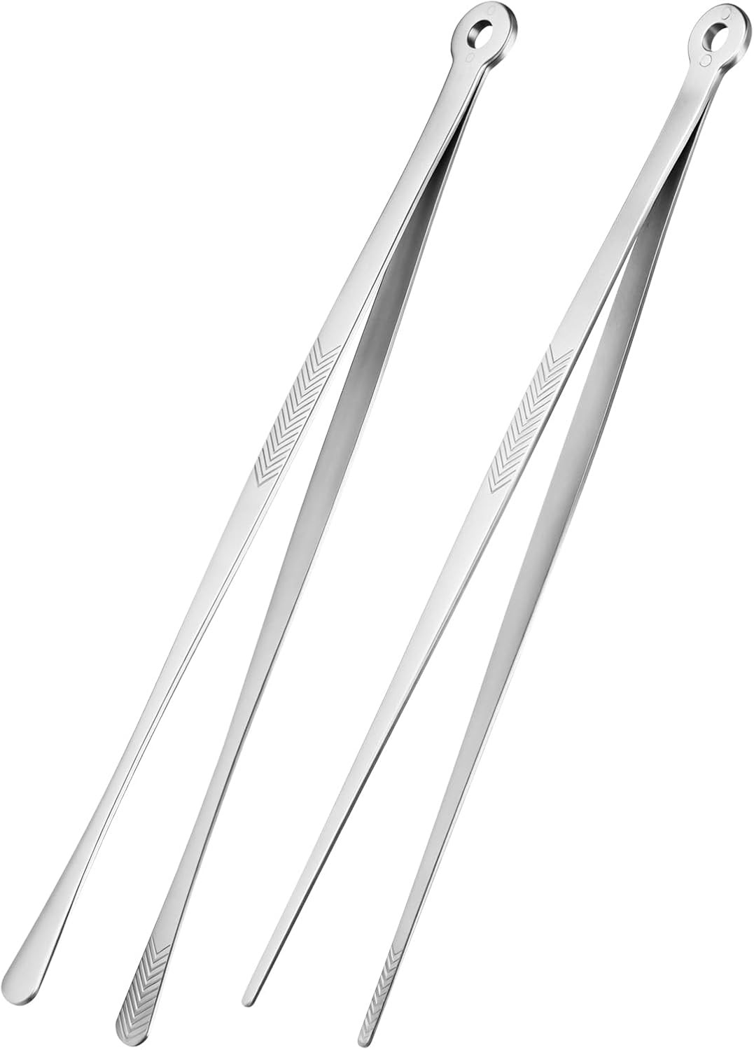 Kitchen Cooking Tongs Tweezers - 2PCS 12" Metal Stainless Steel Tongs for