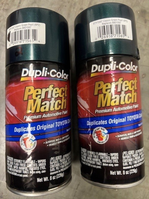 2x Duplicolor BTY1597 For Toyota Code 6P2 Green Pearl 8 oz. Aerosol Spray Paint