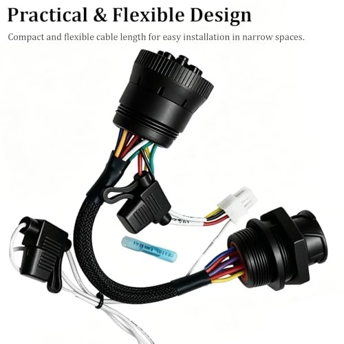 J1939 Y-Splitter Cable Black Flame-Retardant Jacket with Threaded Nut
