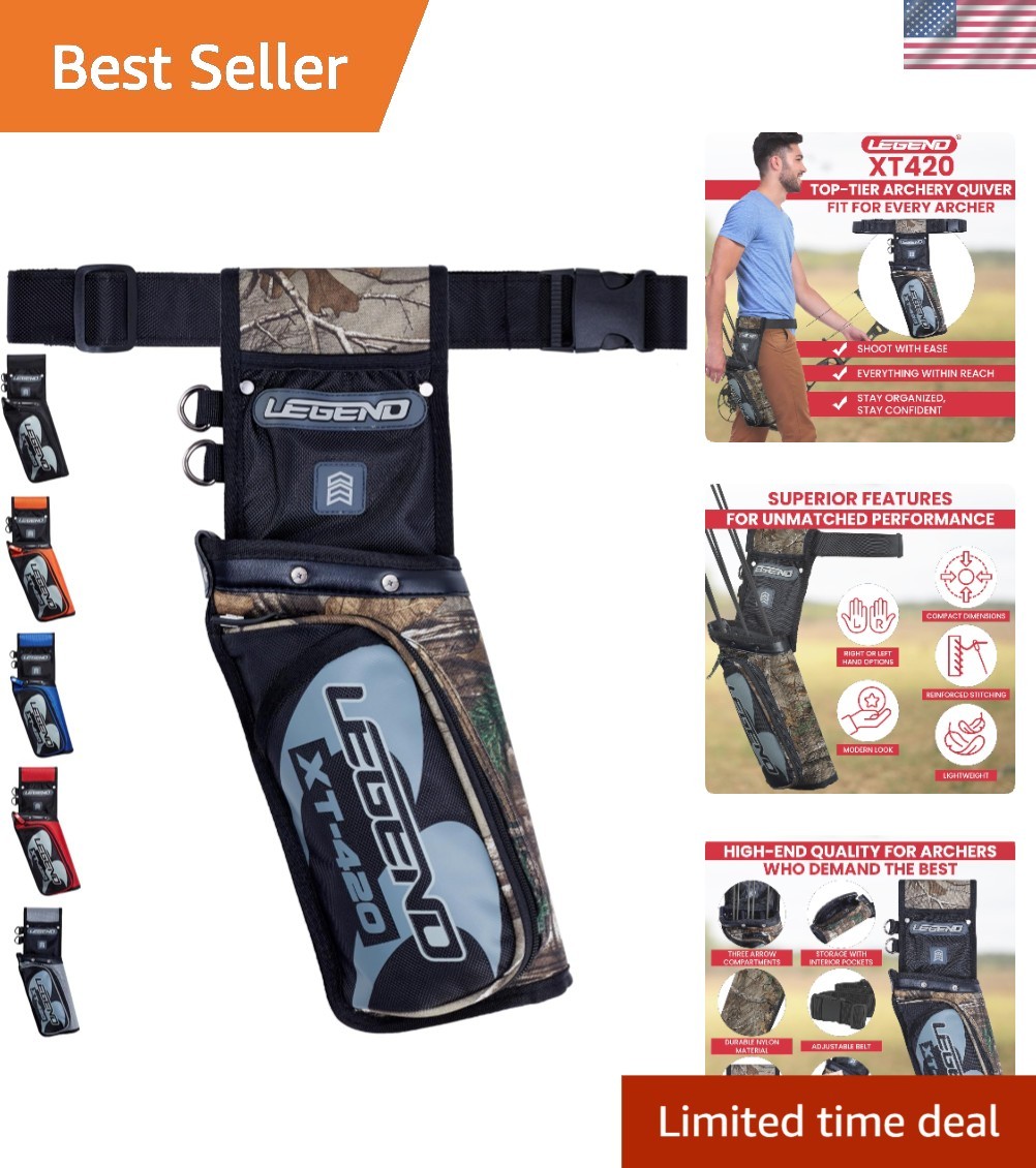 XT420 Field Quiver - Left or Right-Handed Quiver Arrow Holder, Archery Quiver...