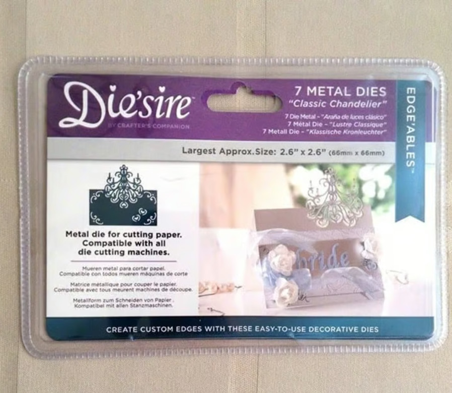 Crafters Companion Die'sire "Classic Chandelier" Edgeables Metal Dies NEW