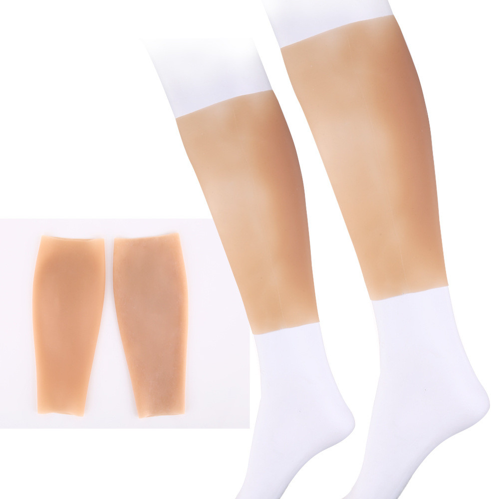 Arm calf scar tattoo birthmark masking silicone sleeve O-Leg Pads Leg Calf Pads