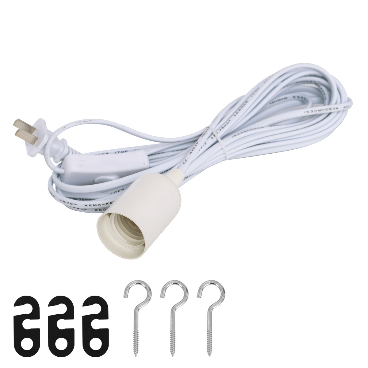 16FT 20FT Extension Hanging Lantern Pendant Light Cord Cable E26 E27 Socket
