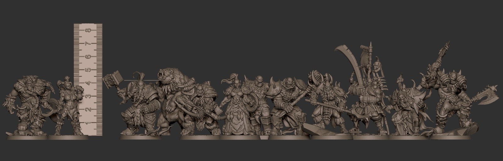 Bite the Bullet Fantasy Miniature Bundle Orc Adventurers 12 models