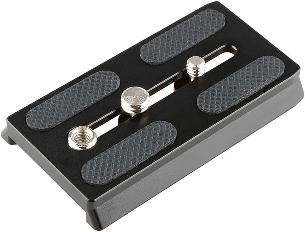 Camera Quick Release Base Plate with 1/4" & 3/8" Threads Compatible with Manfrot