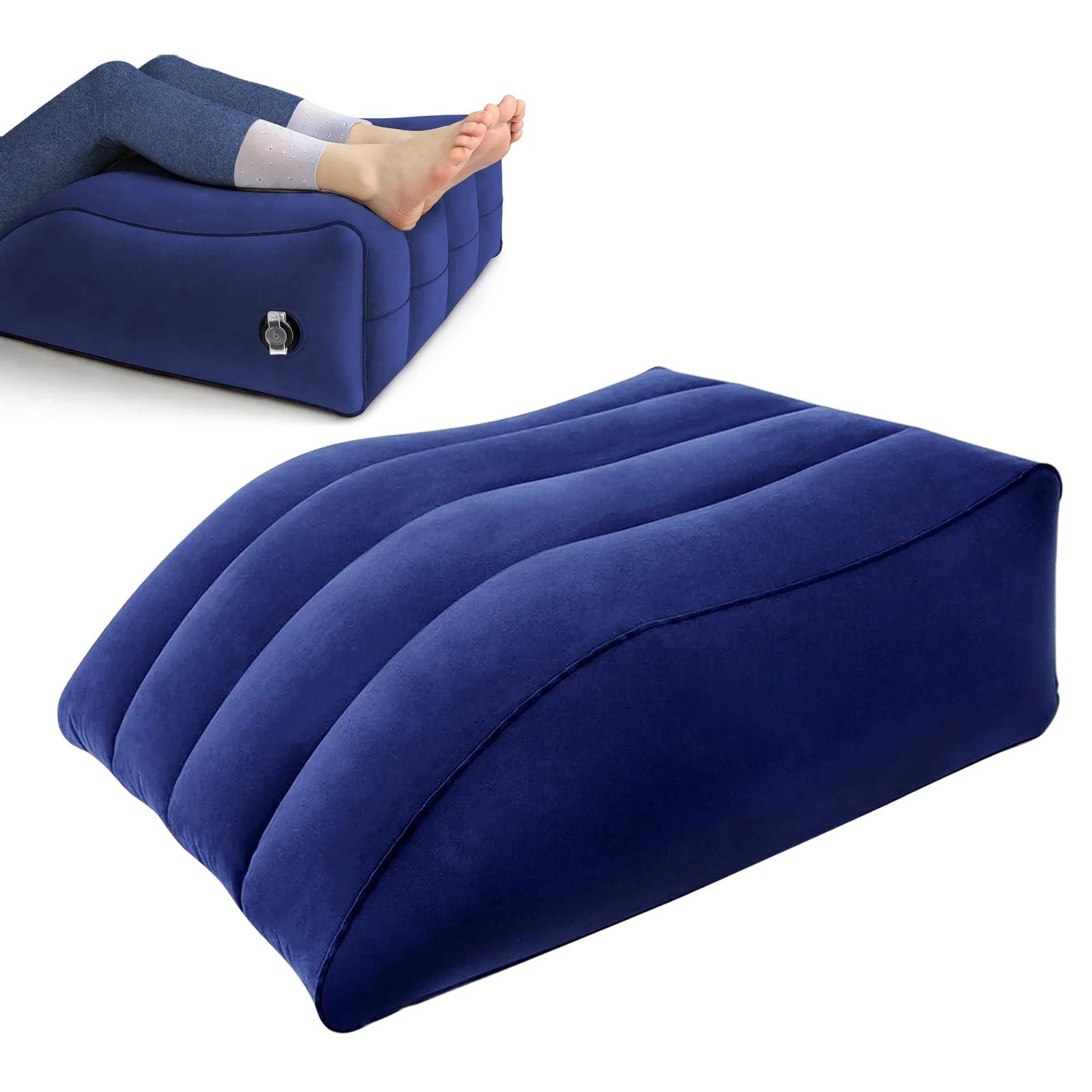 Inflatable Leg Elevation Pillow Wedge for Swelling Relief, Circulation Support