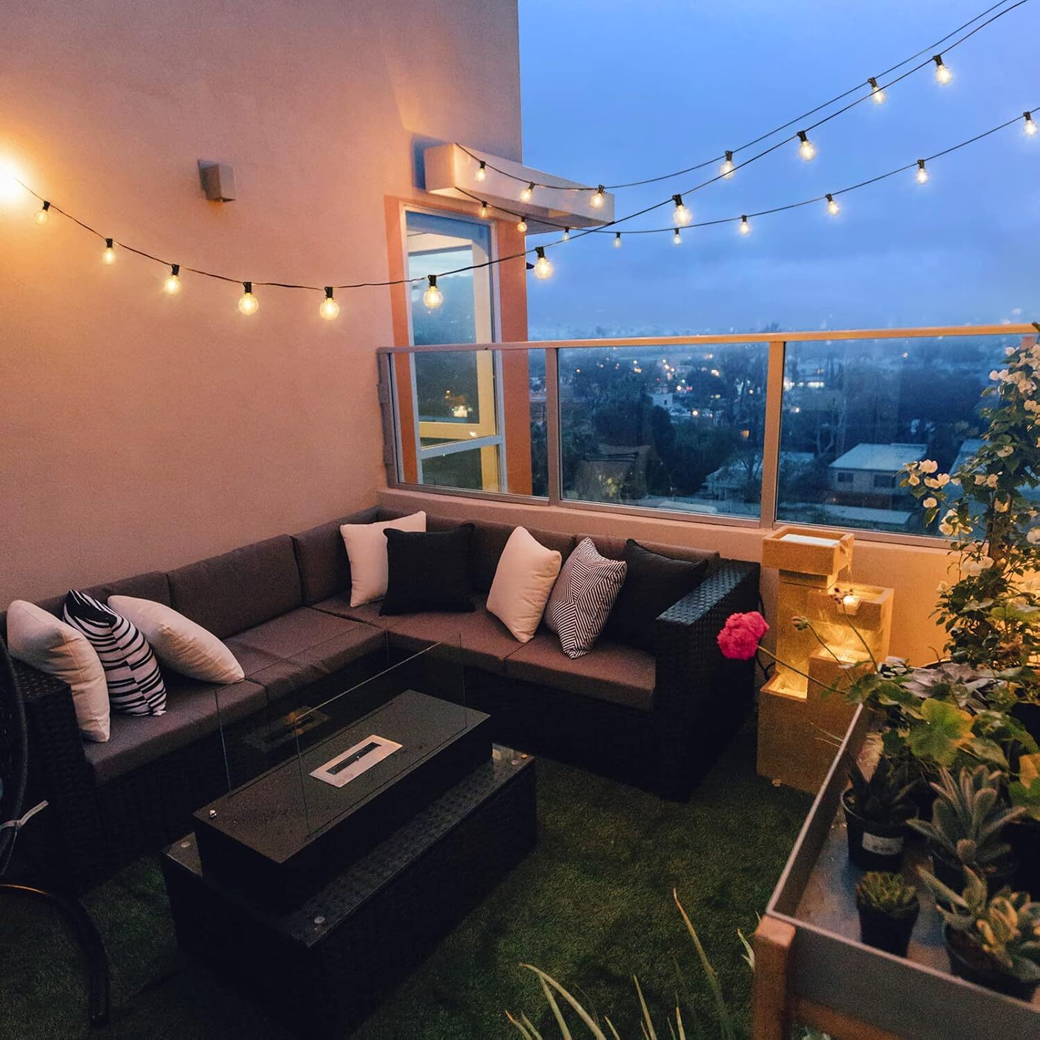 Solar String Lights - 100Ft LED Outdoor String Lights - Shatterproof, Waterproof