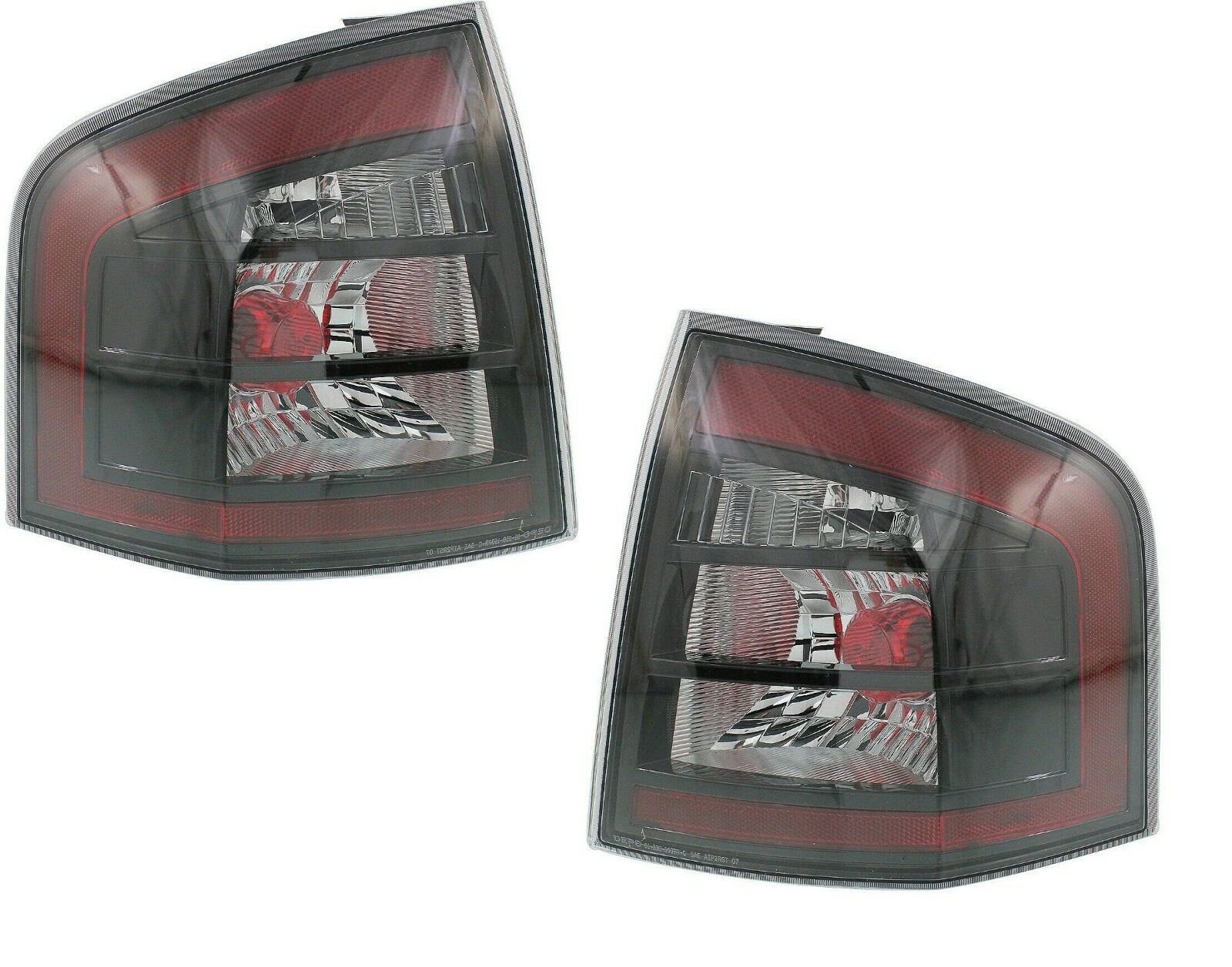 FIT FORD EDGE 2007-2010 SPORT BLACK TAILLIGHTS TAIL LIGHTS REAR LAMPS PAIR