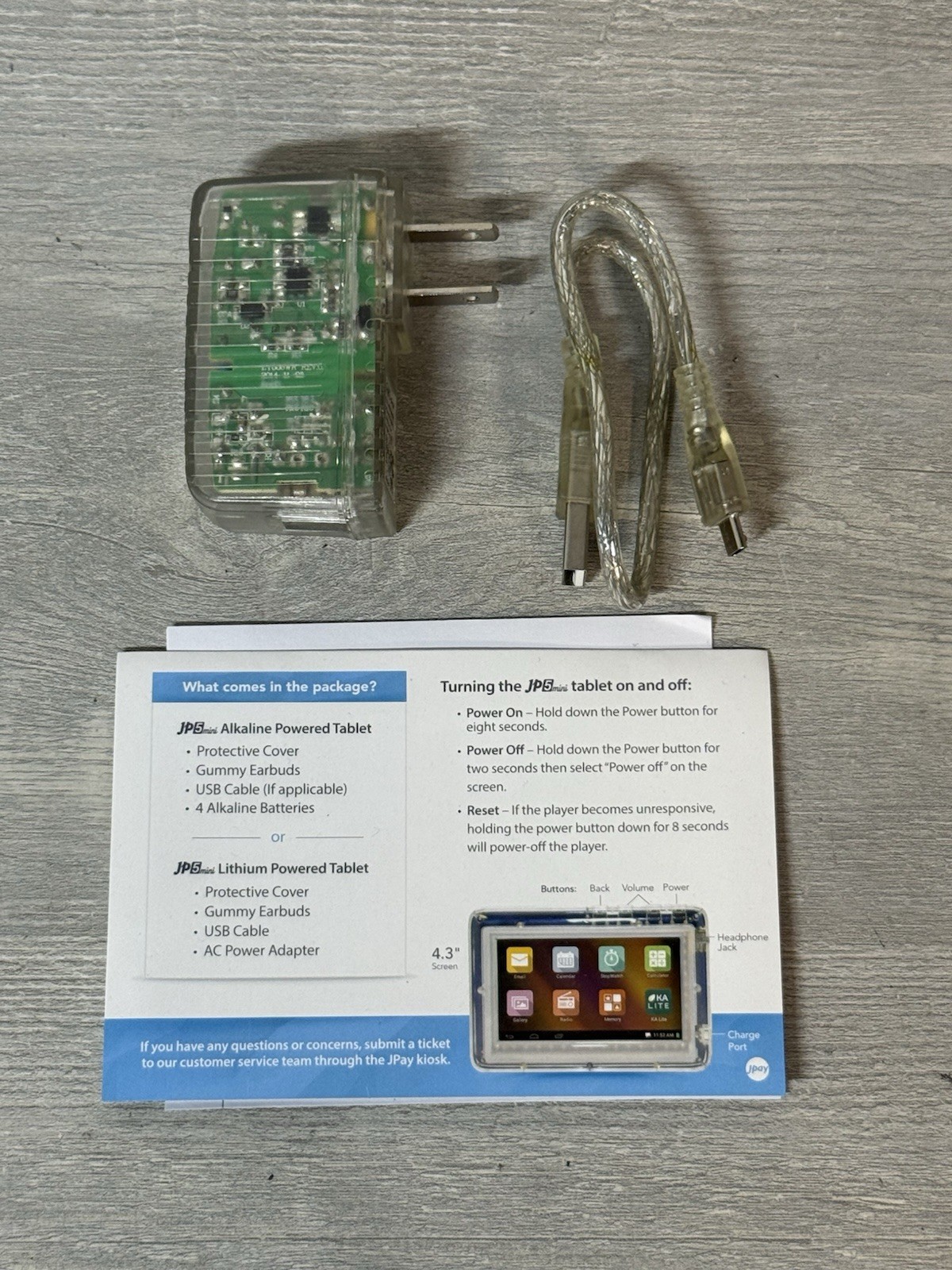 JPay JP5 Mini See Through Jail Prison Tablet