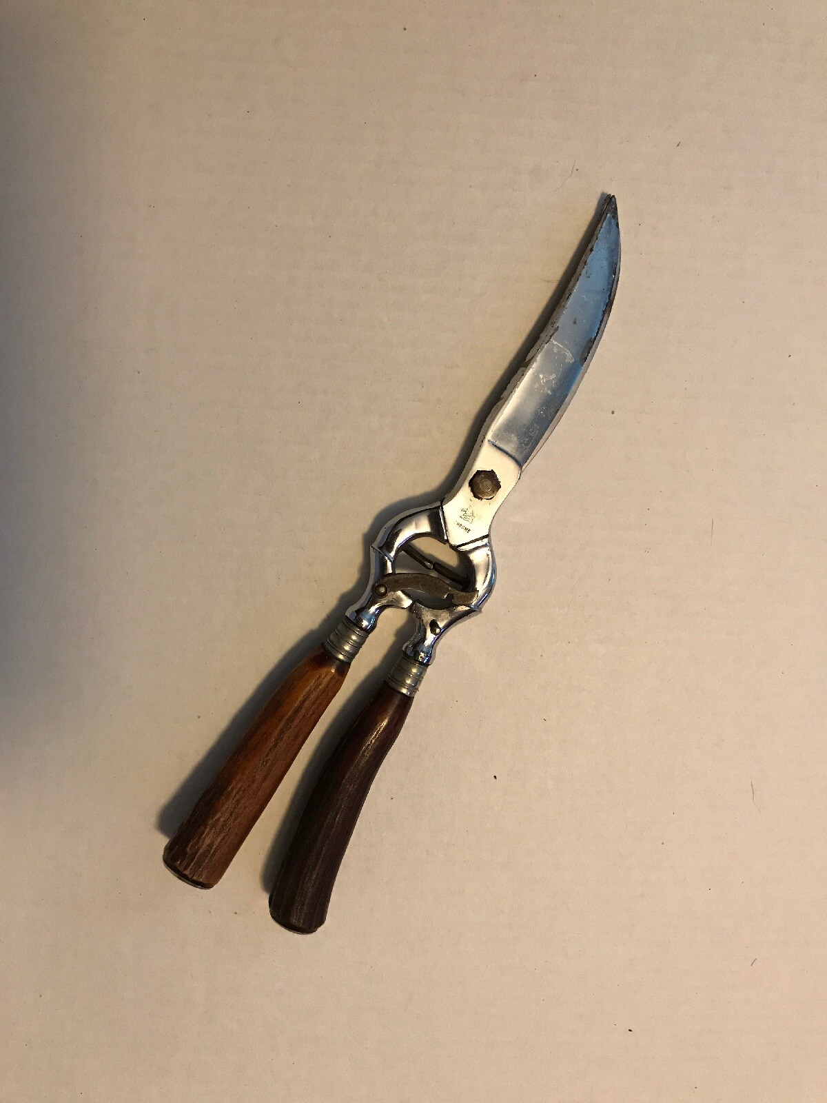 E. Spitzer SOLINGEN GERMANY Chrome & Antler HANDLE HUNTING Snips Scissors
