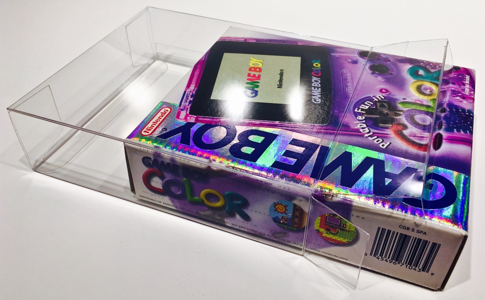 1 Box Protector For Game Boy Color Console Boxes NTSC SIZE! Clear Case Nintendo