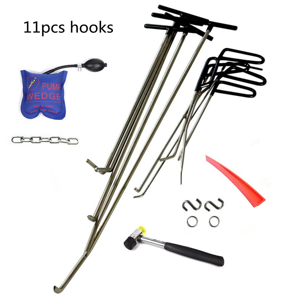 Auto Dent Repair Tool Kit with Hooks,Paintless Dent Removal Rods 19 Piece / Set
