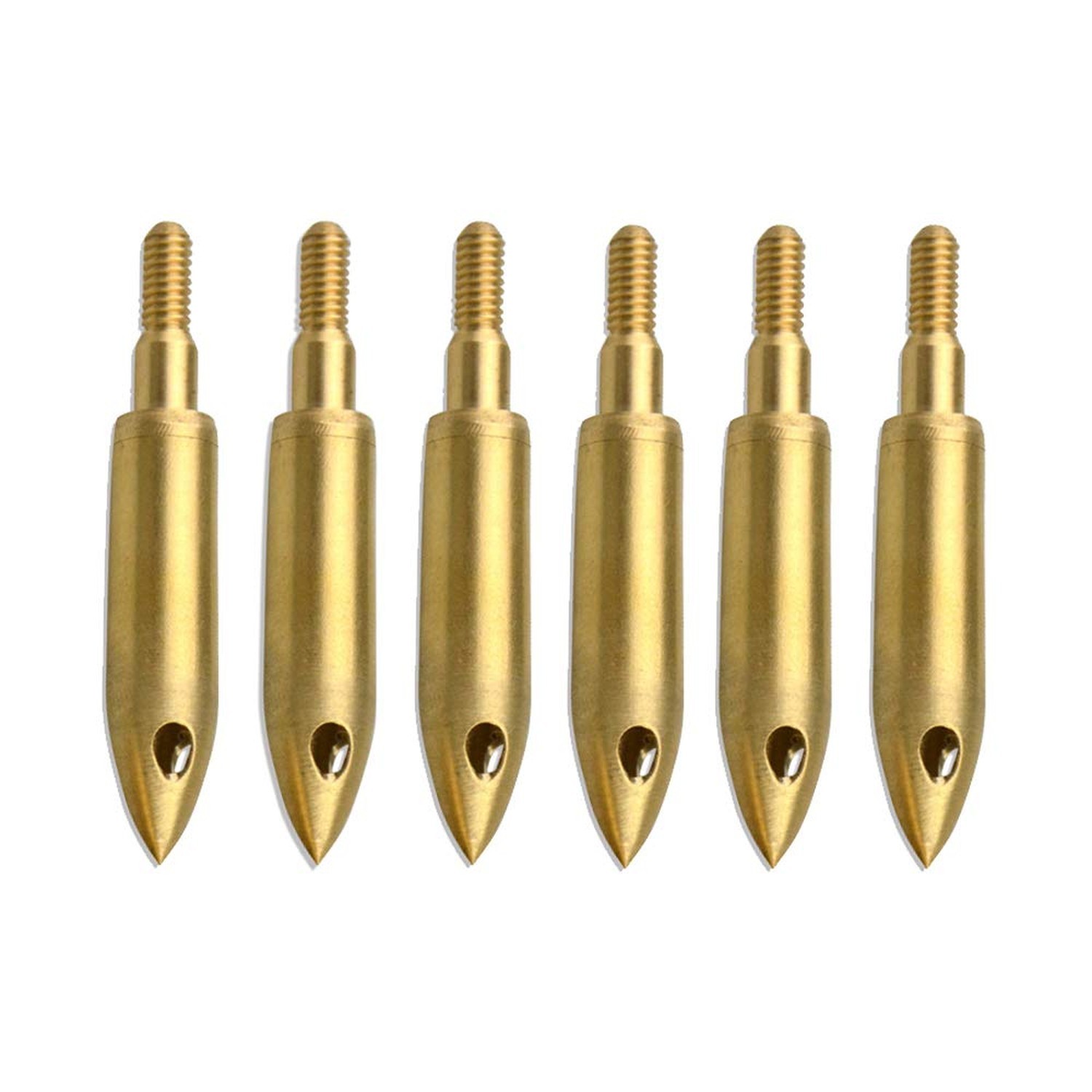 6 Pcs 125 Grain Archery Whistle Broadheads Copper Signal Arrowheads Archery T...