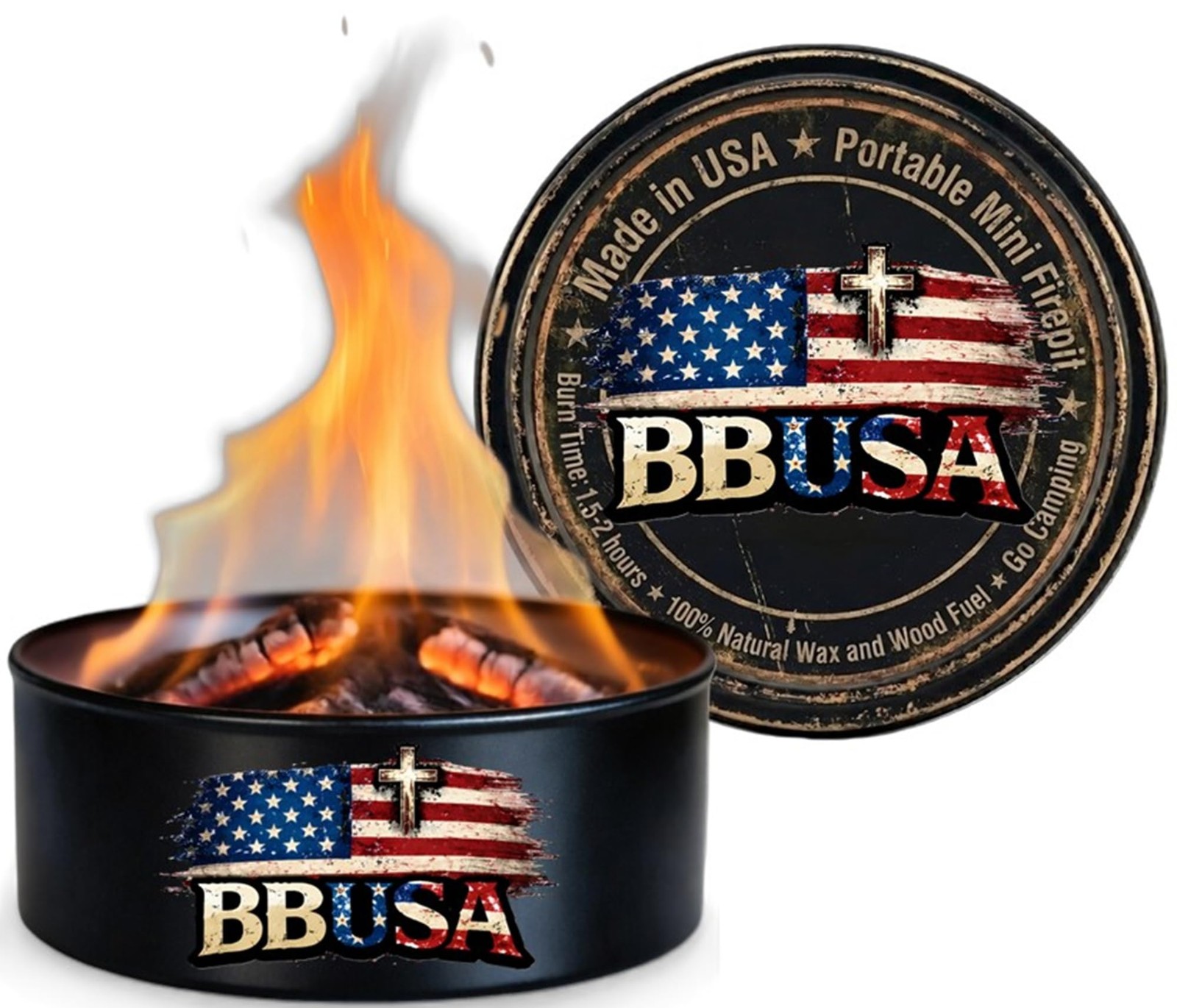 Campfire in a Can - Made in USA - Portable Mini Fire Pit for Marshmallows & S...