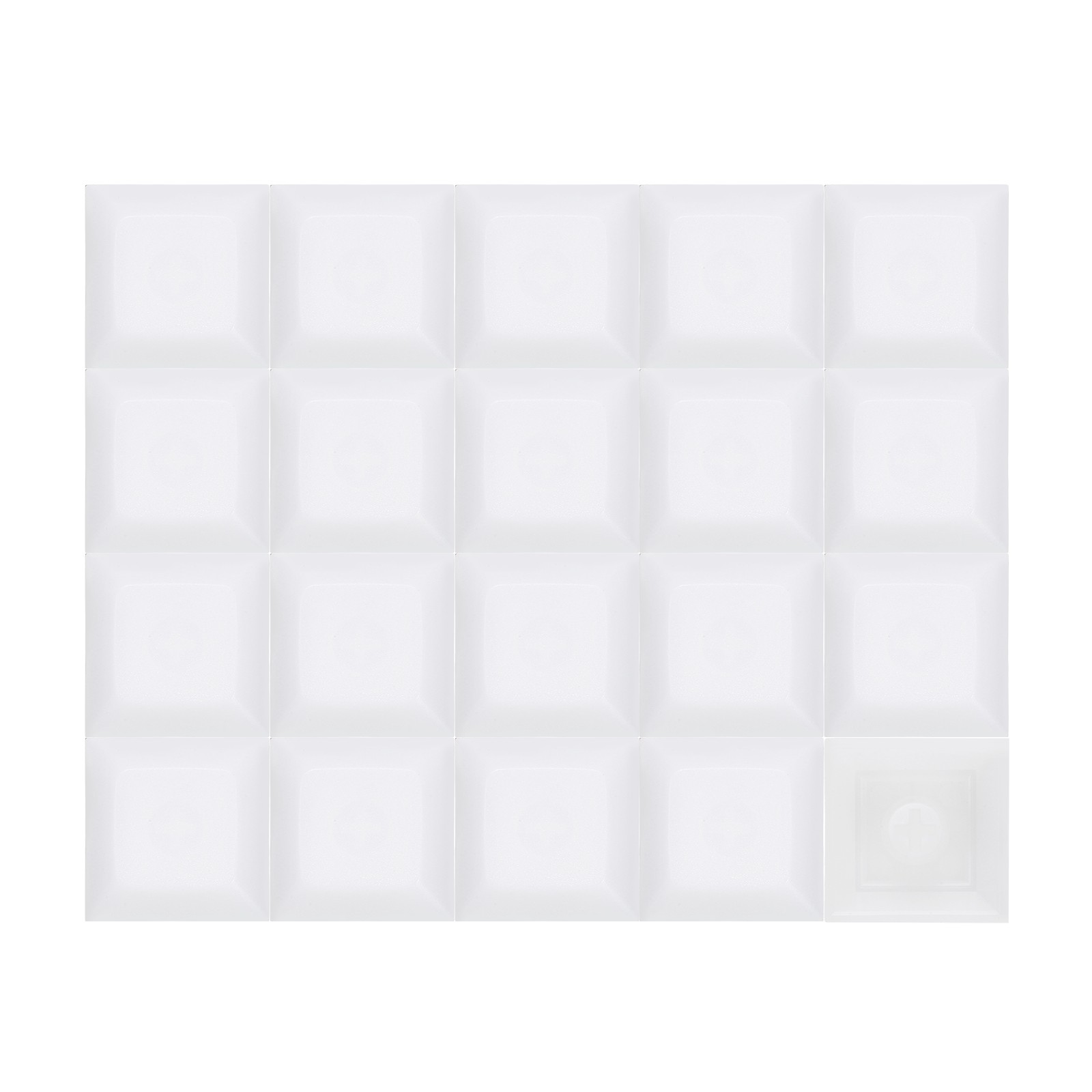 20 Pcs PBT Keycap Set DSA Mechanical Numeric Keypads for Keyboard, Beige