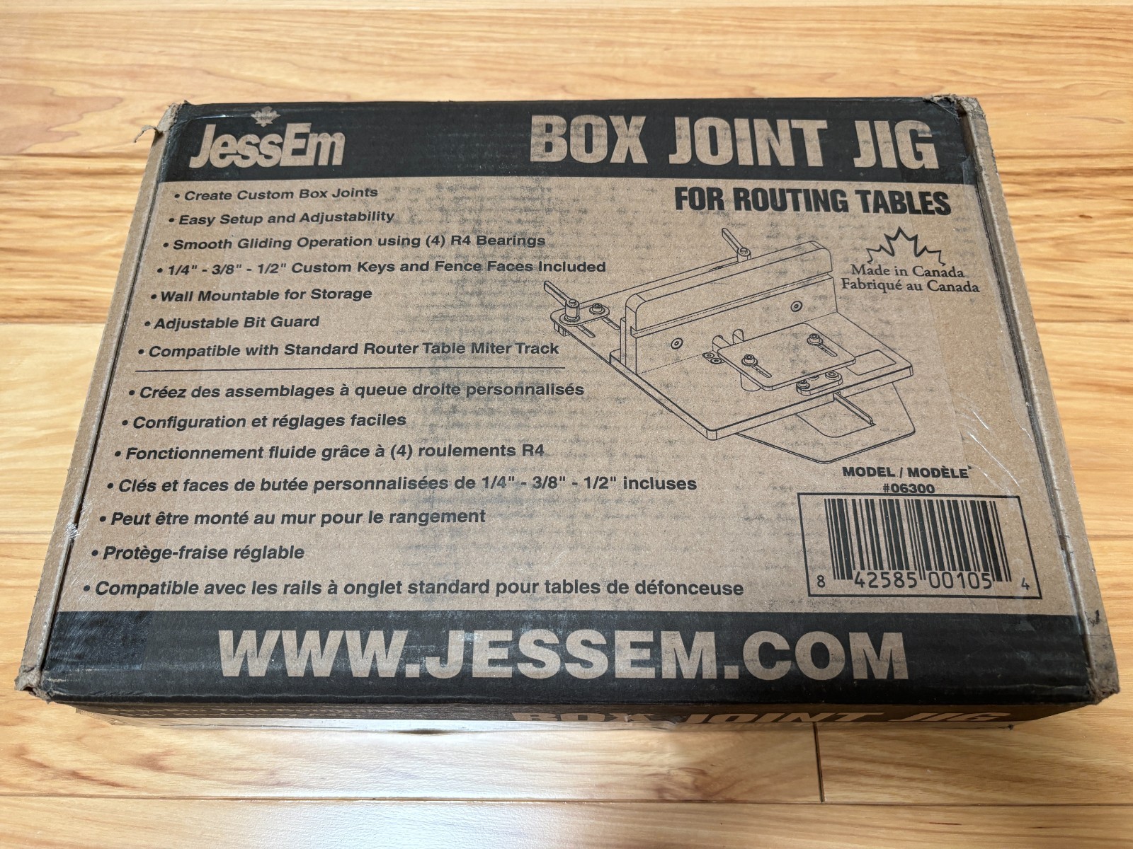 Jessem Router Table Box Joint Jig - 1/4", 3/8" & 1/2" Box Joints - Brand New