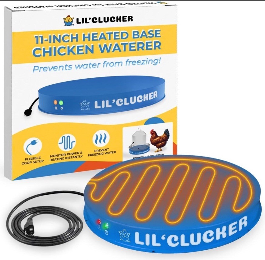 Lil’ Clucker 11” Heated Waterer Base NIB Blue