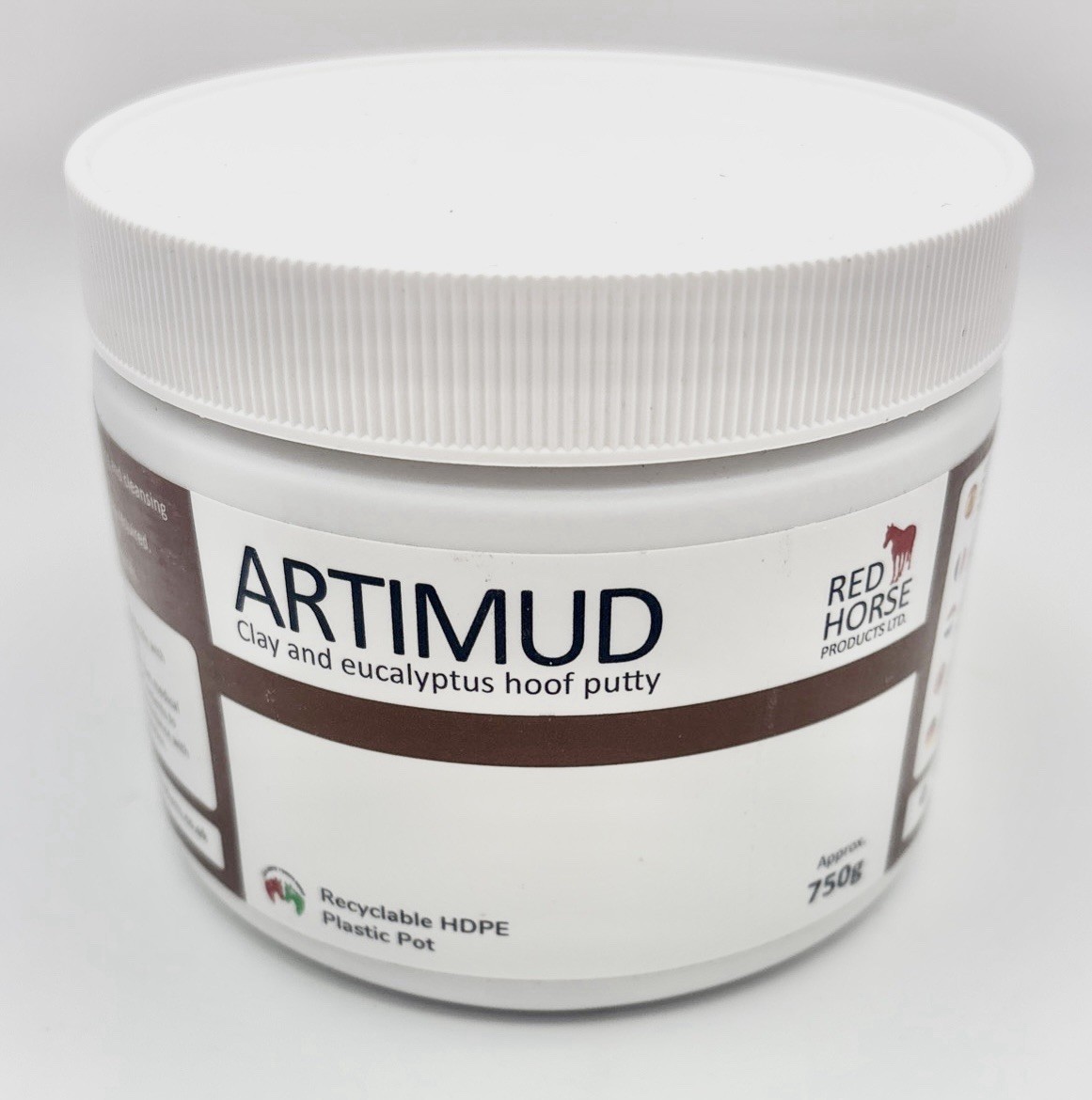 Artimud  Clay And Eucalyptus Hoof Putty 750g Red Horse Products
