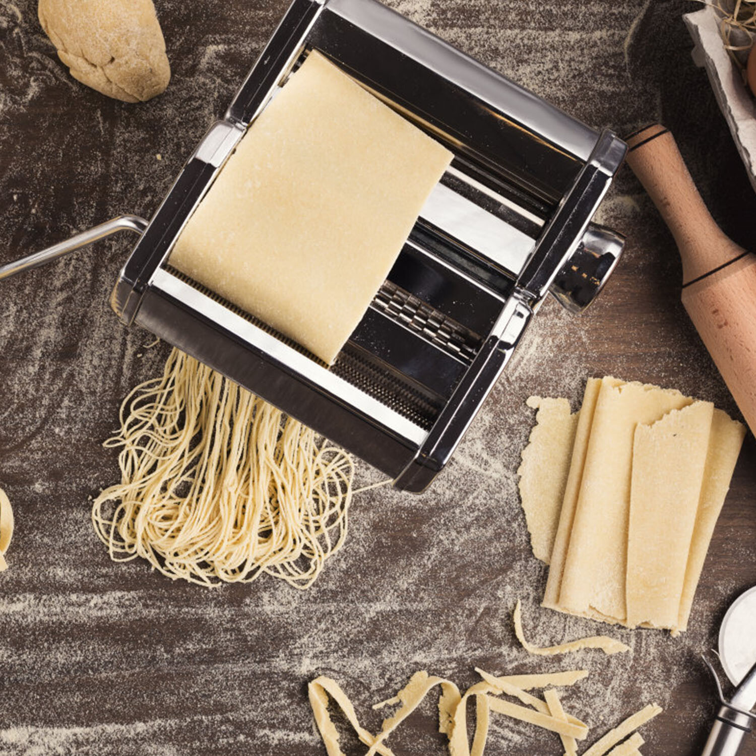 Pasta Maker Machine Adjustable Thickness Noodles Maker for Pasta, Spaghetti
