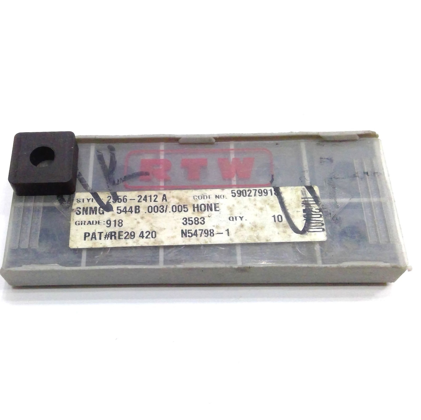 NEW RTW 10pc Insert SNMG 544B .003/.005H G: 918