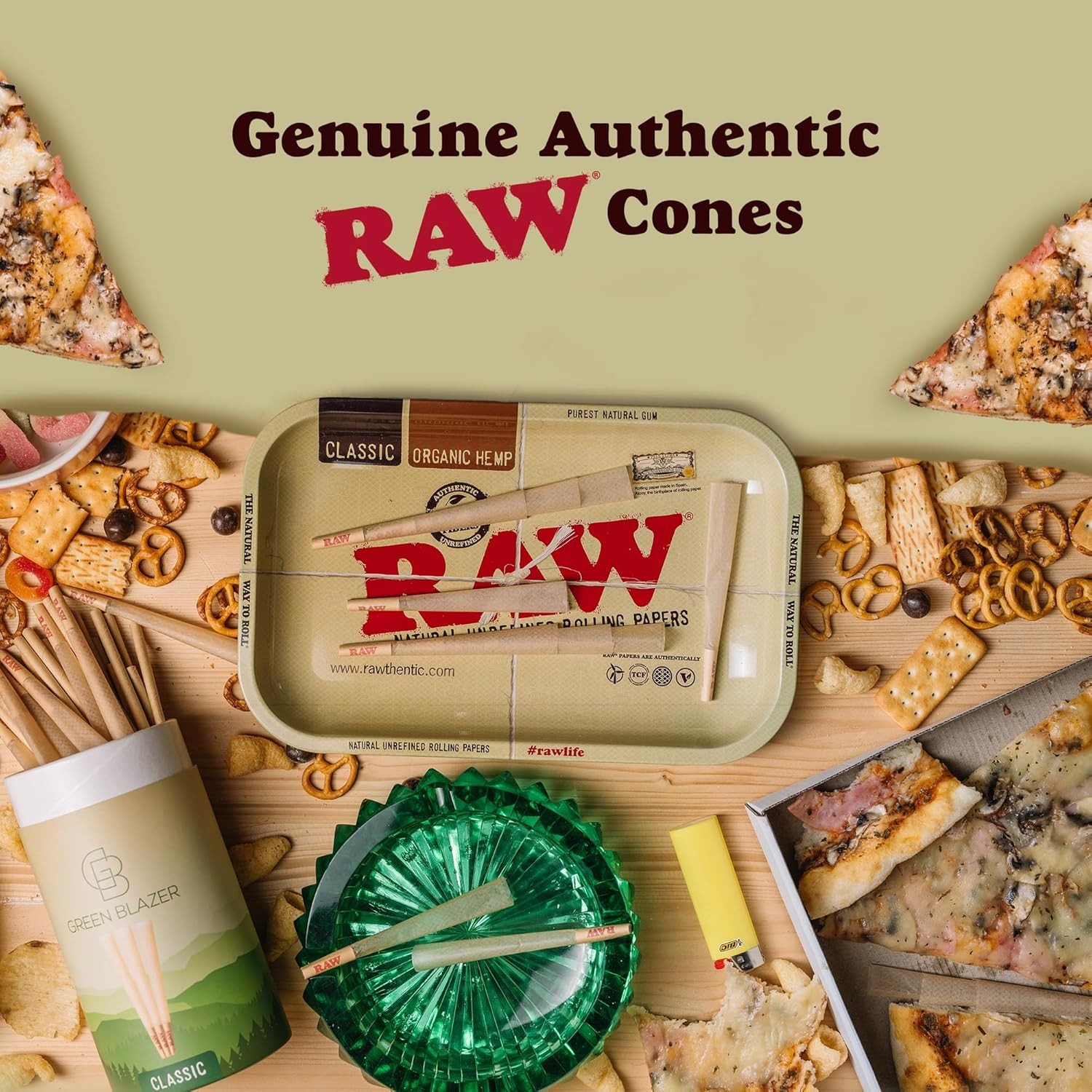 RAW Cones Classic 1 1/4 Size: 50 Pack