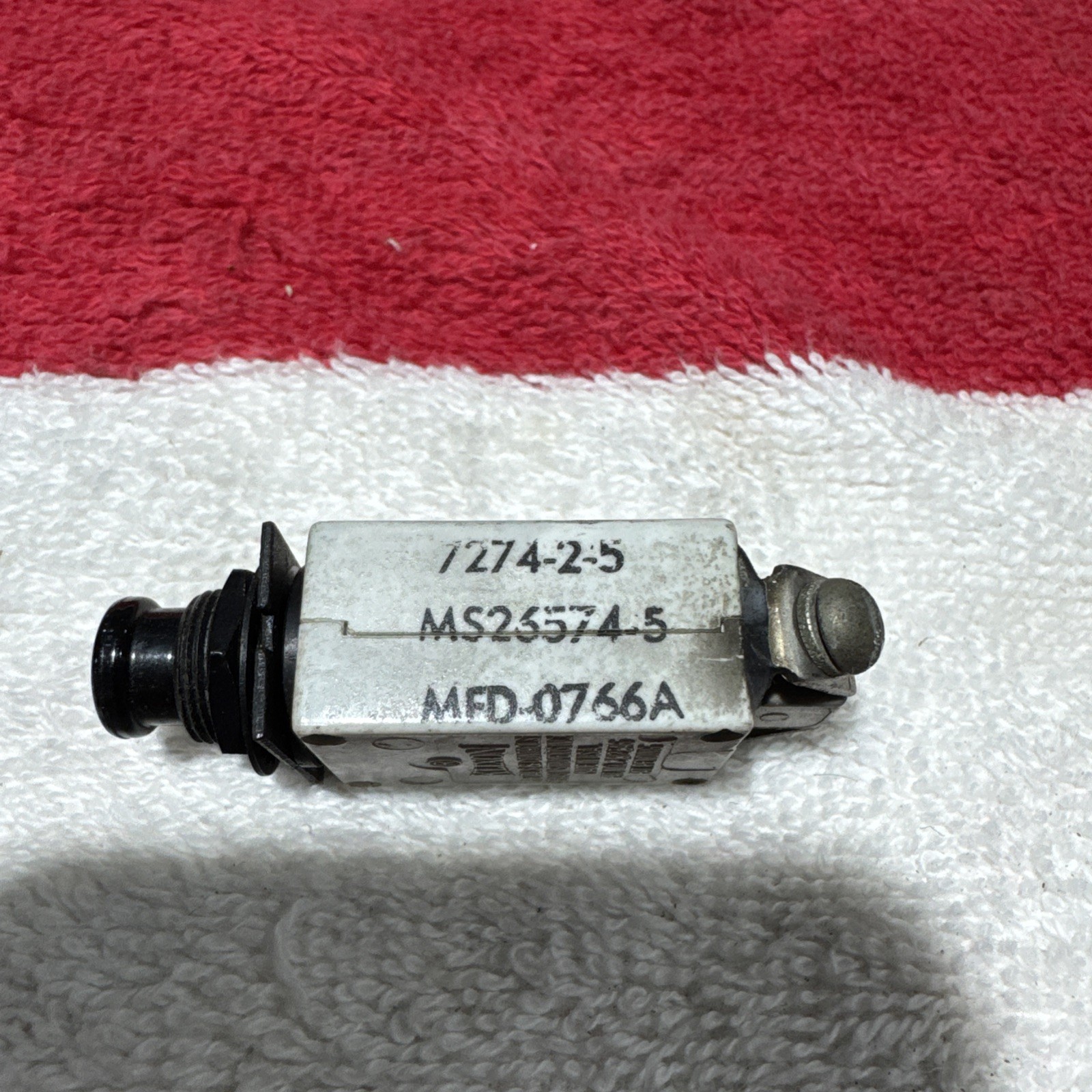 7274-2-5, MS26574-5, Slim 5A Aircraft Klixon Circuit Breaker