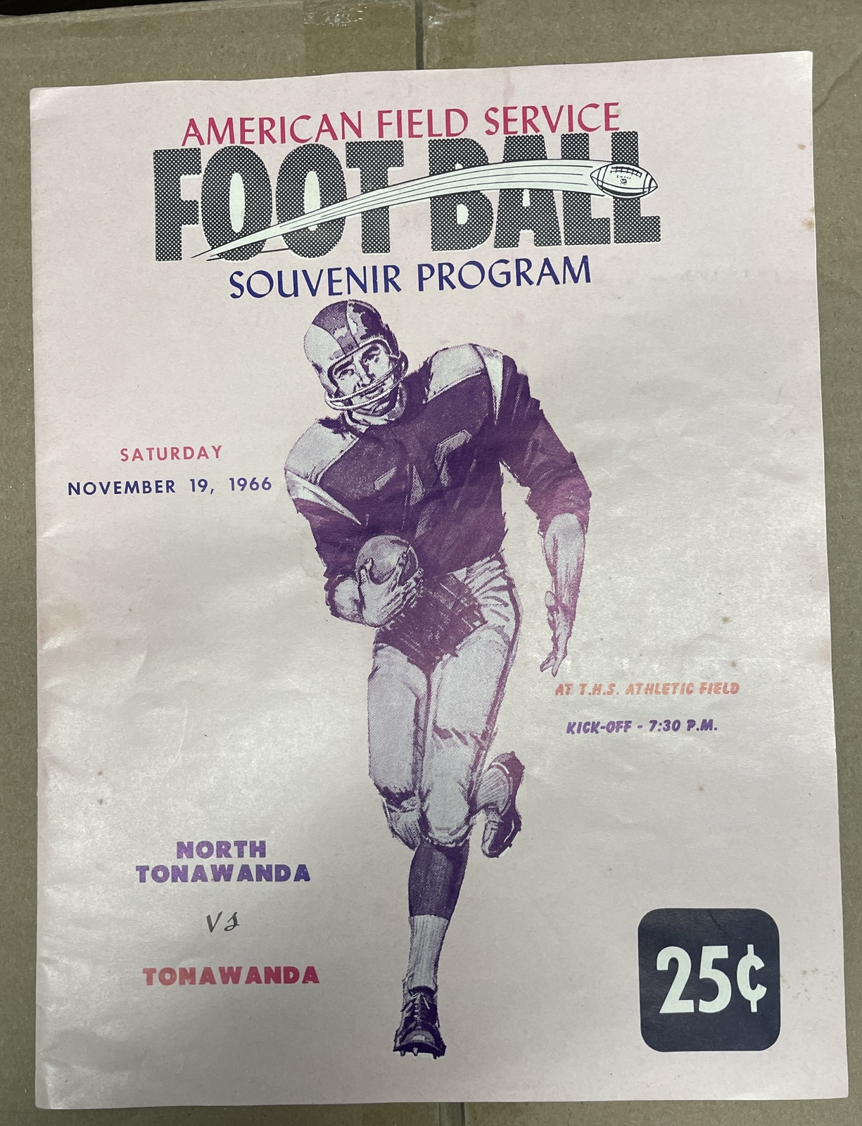 RARE 1966 North Tonawanda vs Tonawanda Football Program EXCHANGE STUDENT PROGRAM