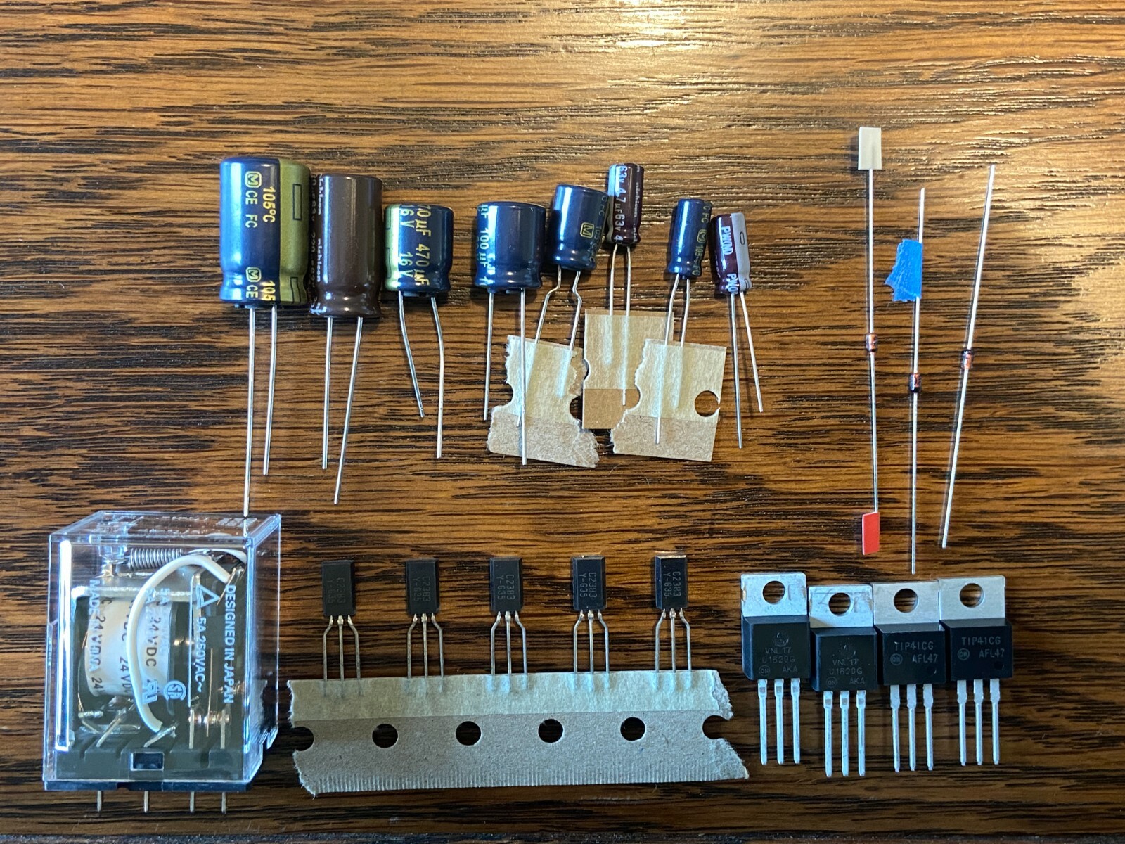 Marantz 2250B Power Supply Rebuild Recap Kit Capacitors Transistors Diodes Relay