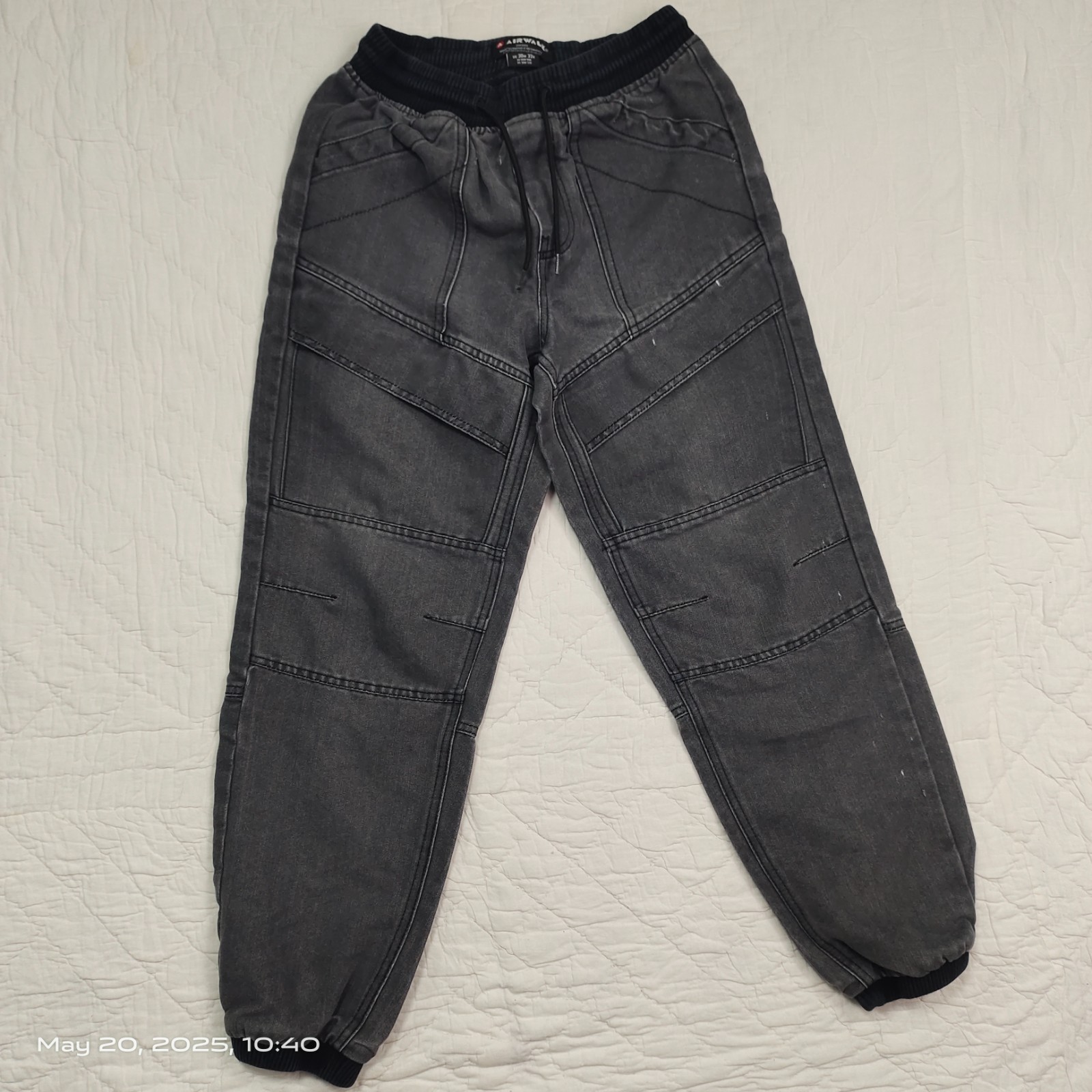 Airwalk Black Sweatpants Cotton Boy's W30 L32 with Pockets (Used)