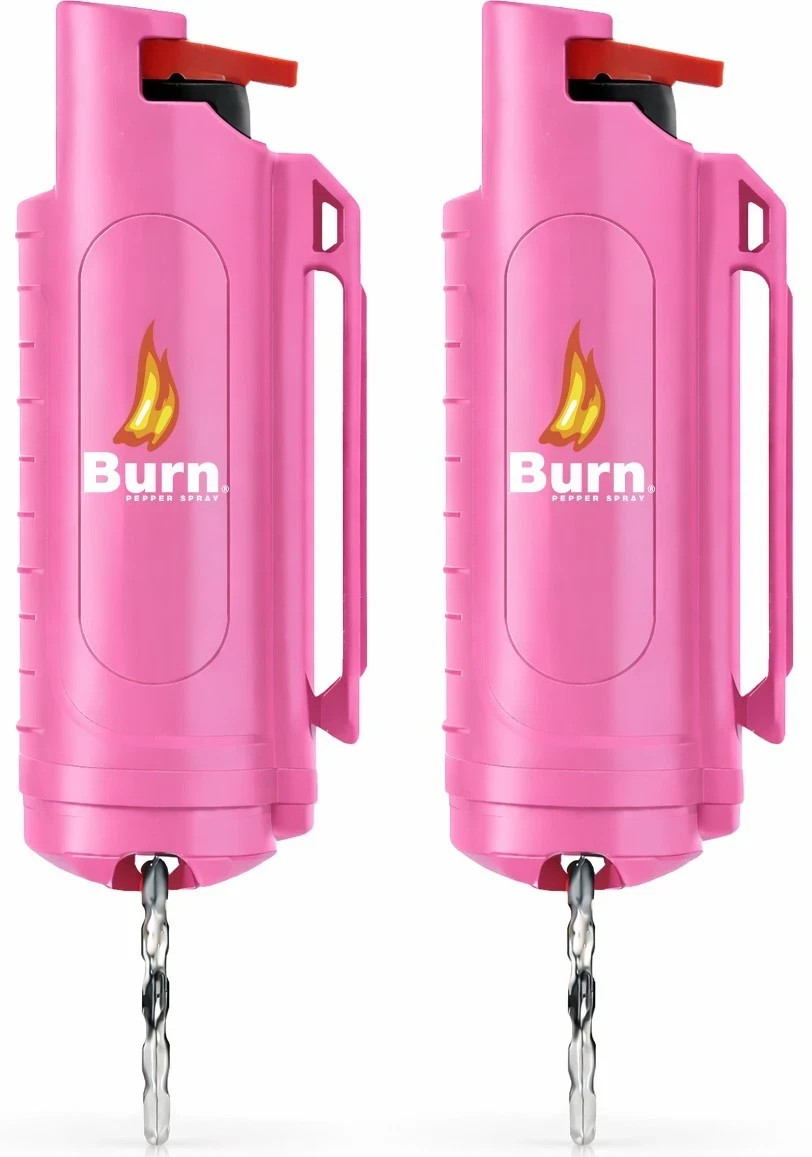 Burn Pepper Spray 1 Pack  0.5oz Police Strength Self Defense Keychain OC Pink
