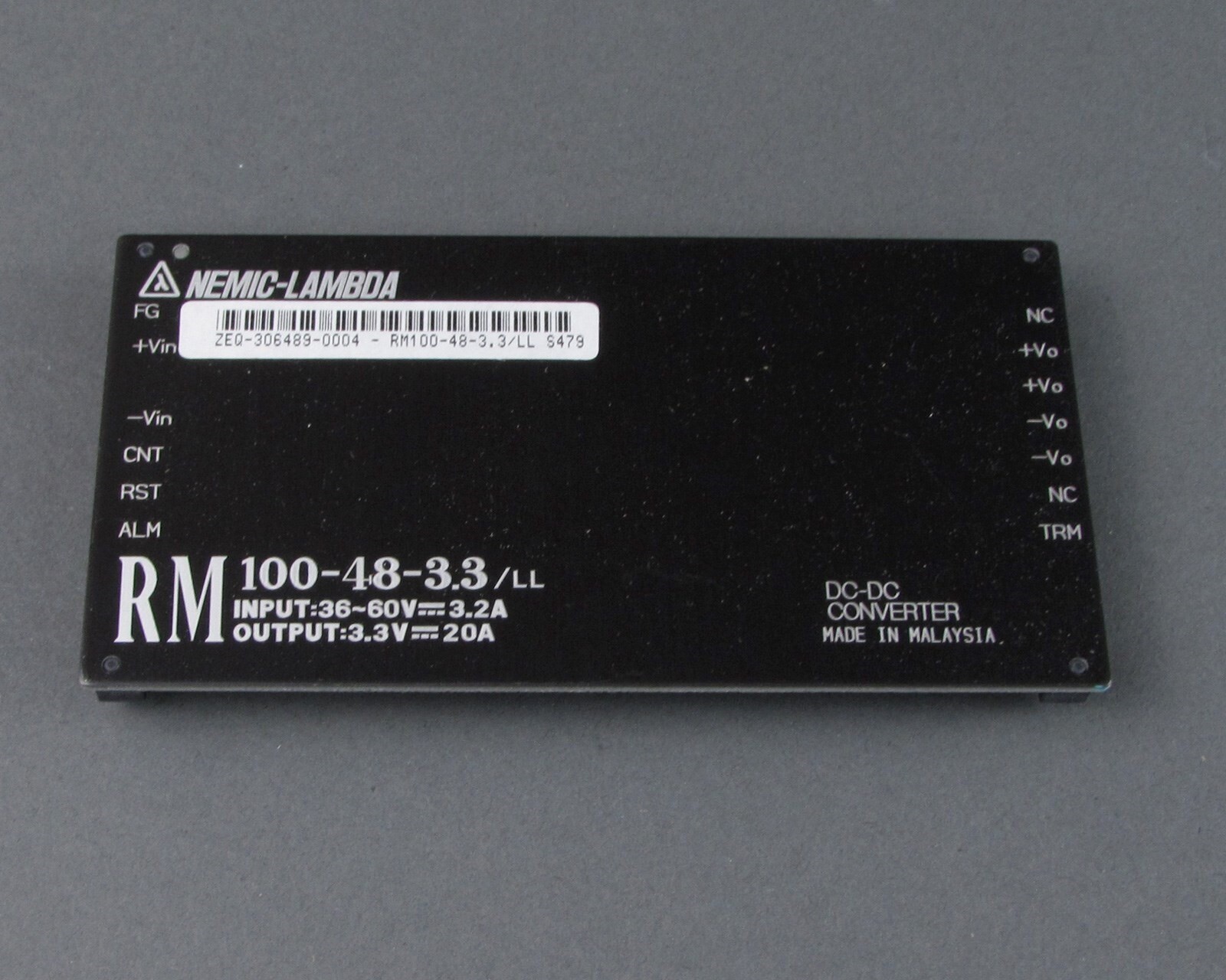 NEW Nemic Lambda RM100-48-3.3/LL Power Module - 3.3V, 20A