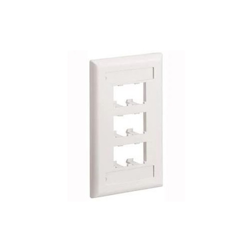 Panduit CFPL6WH, Faceplate, 6 port, 1 pc