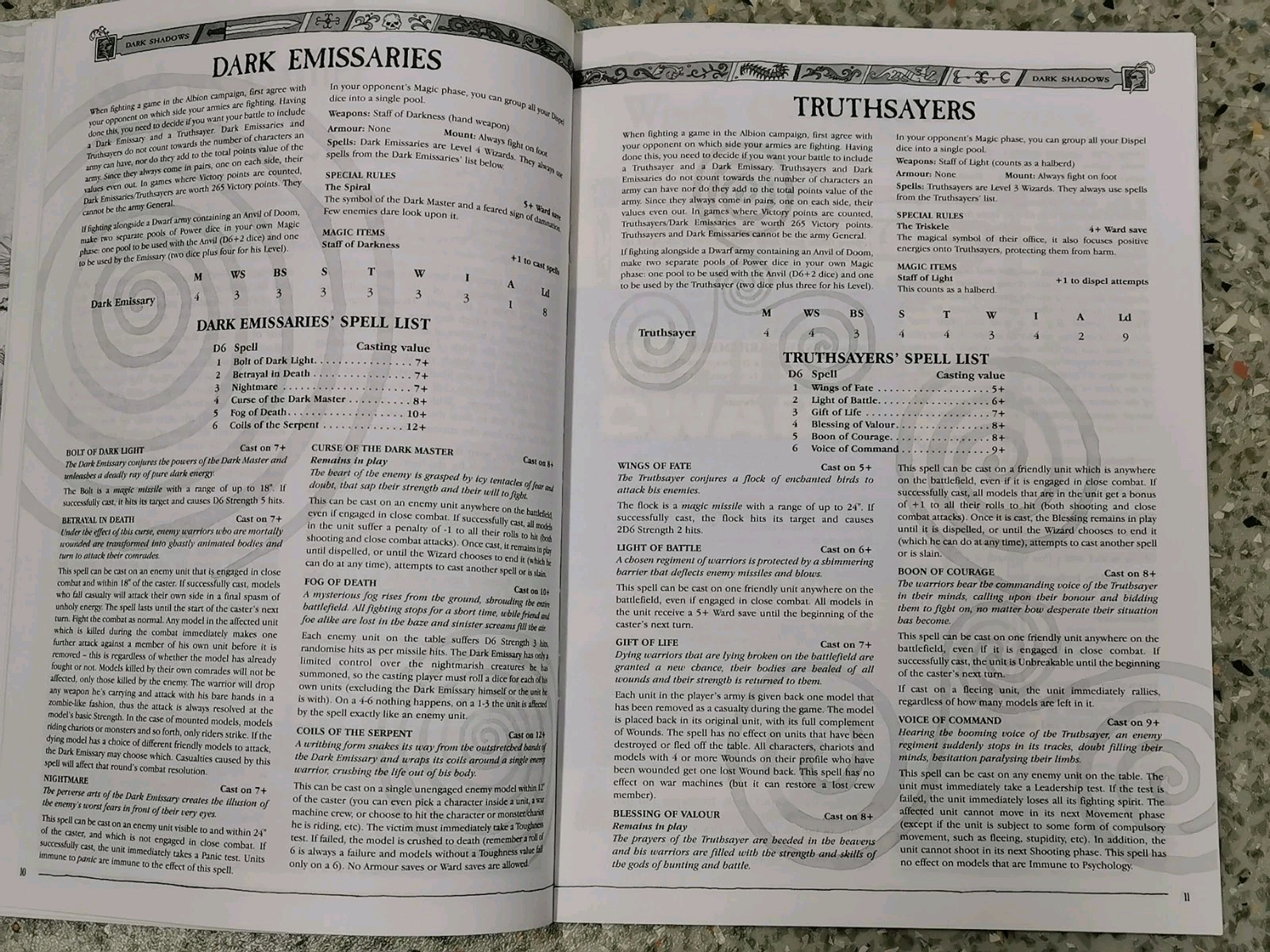 Warhammer Dark Shadows Supplement Book Games Workshop 2001 Albion OOP Paper Back