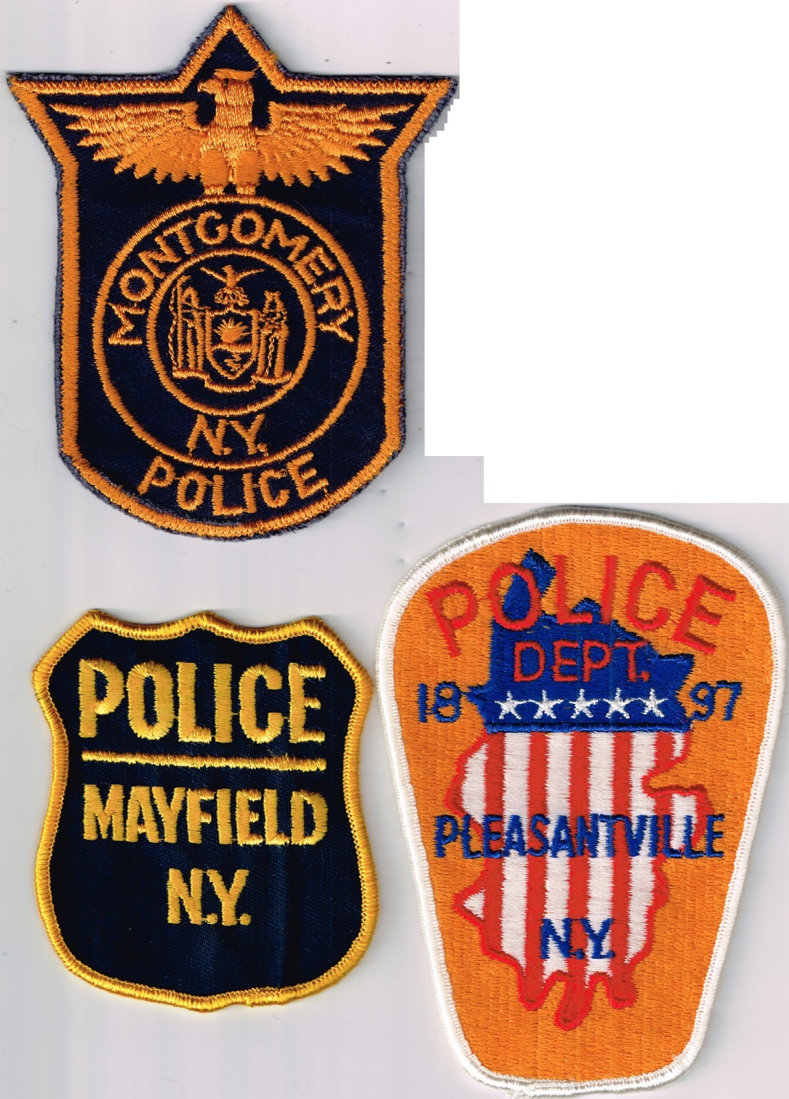 Pick 1 old style NY Police patch: Montgomery/Mayfield/ or Pleasantville PD