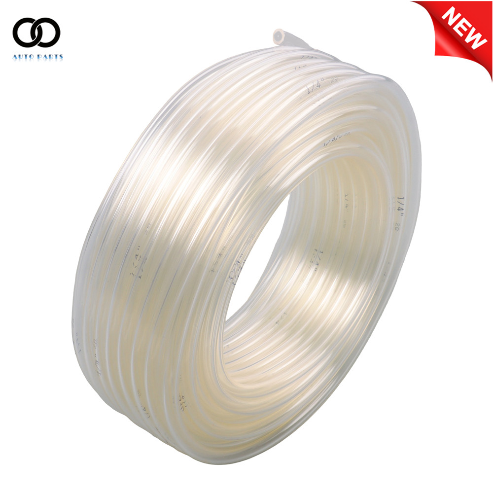 100 Ft 1/4" ID × 3/8" OD High Pressure Braided Clear PVC Tube Vinyl Tubing