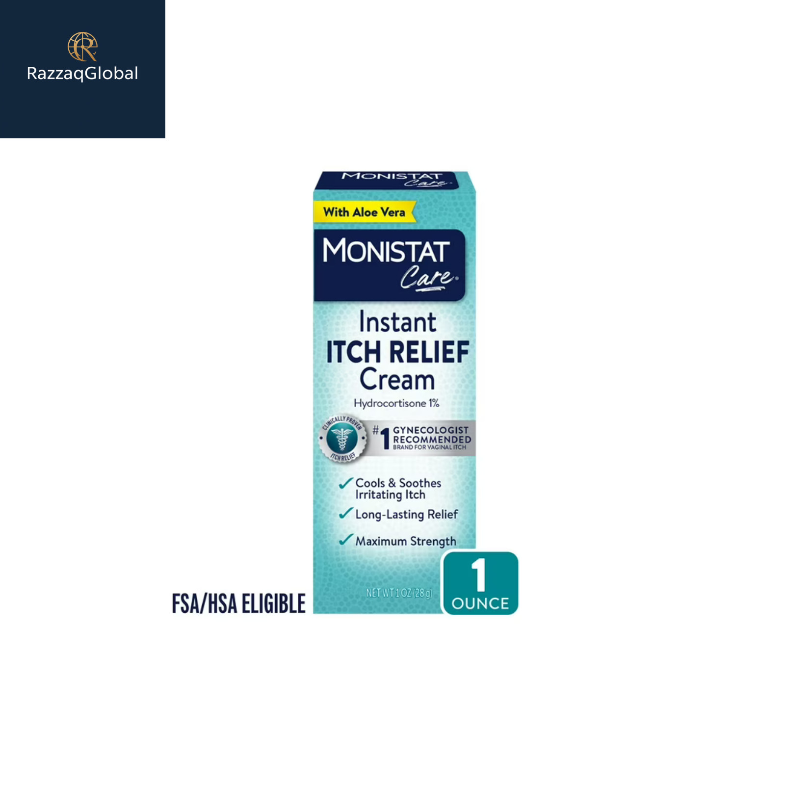 Monistat Instant Itch Relief Cream for Women, Max Strength, 1 oz