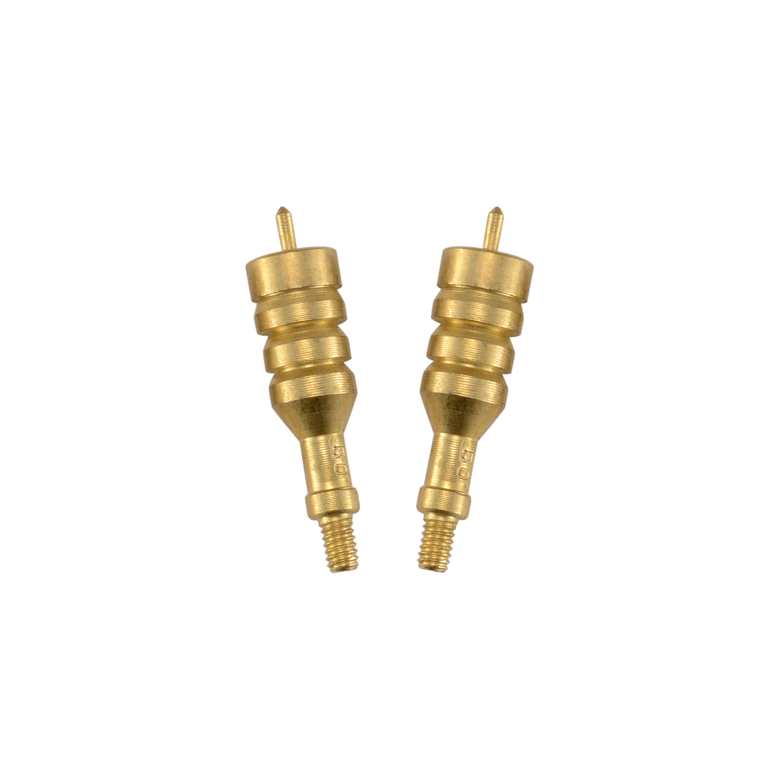 2Pcs/Lots .50 Caliber Solid Brass Spear Pointed Jag Gun Clean Accessories Brass